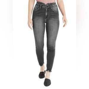 Kancan Women's Jeans Size 26 Skinny Gray Stretch High Rise Denim